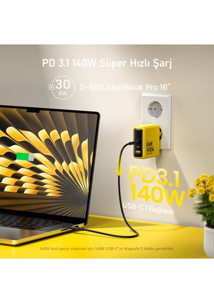 40.000 Mah 140W Powerbank Youth 3 Portlu Şarj Adaptörü indirimleri
