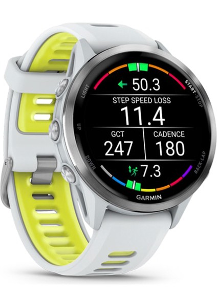 Forerunner 970 Titanyum Beyaz Sarı Silikon Kayışlı Akıllı Saat modelleri
