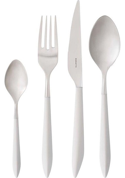 Ares Mat Beyaz 24 Parça Çatal Kaşık Bıçak Seti
