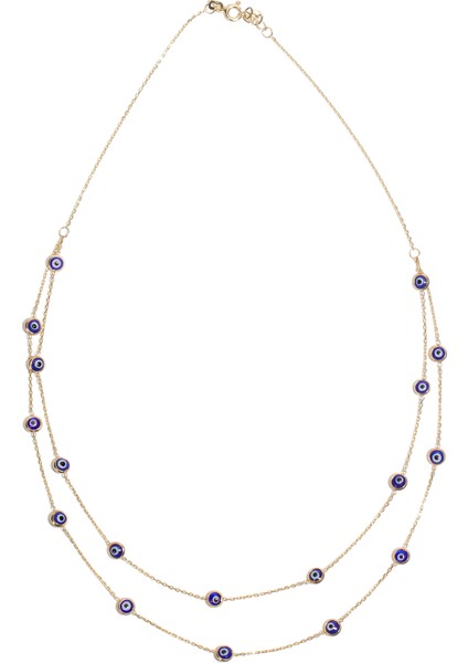 Nazar Boncuğu Detaylı Kadın Altın Kolye