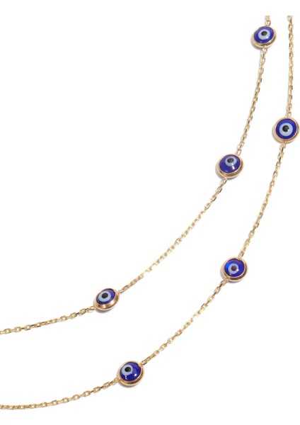 Nazar Boncuğu Detaylı Kadın Altın Kolye fiyatları