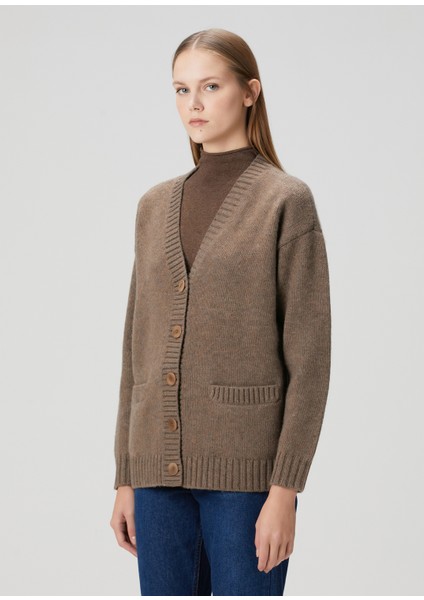 Kahverengi Yün Hırka modelleri