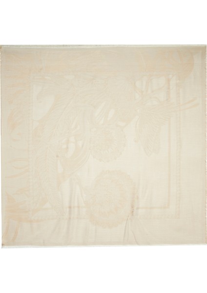 Krem Kadın Yün Fular