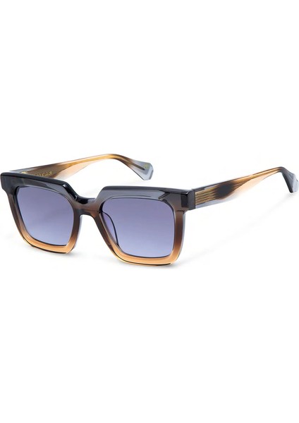 Marzia 6972 3 Mavi Açık Kahve Asetat Kadın Güneş Gözlüğü