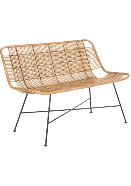 Graphic Natural Kahverengi Rattan Metal Bahçe Koltuğu