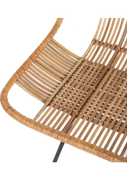 Graphic Natural Kahverengi Rattan Metal Bahçe Koltuğu indirimleri