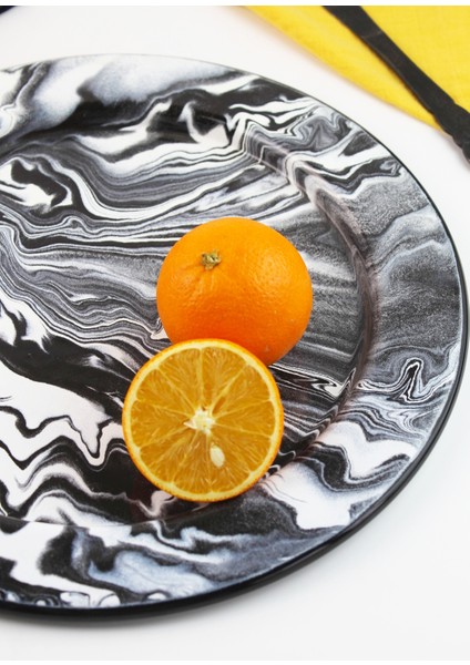 Siyah Mermer Desenli Emaye Supla 32 cm fırsatları