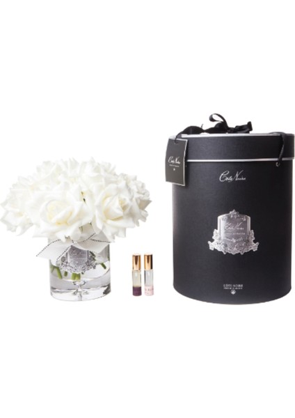 Beyaz Gül Detaylı Oda Kokusu 30 x 25 cm