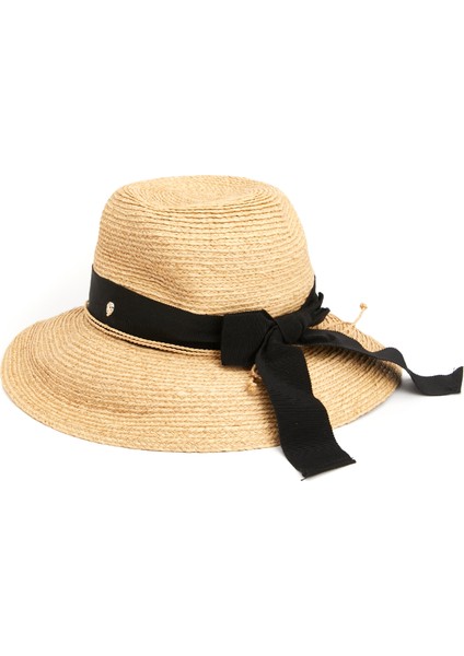 Newport Bej Kadın Rafya Şapka