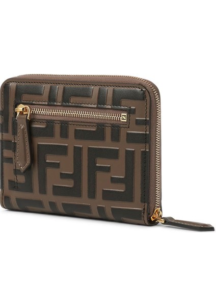 Siyah Kahve Logo Desenli Kadın Deri Cüzdan modelleri