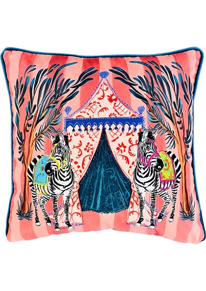 Zebra Desenli Dekoratif Kırlent Kılıfı 50X50 cm