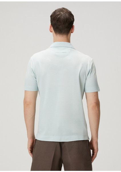Açık Mavi Polo Yaka Ipek T-Shirt fırsatları