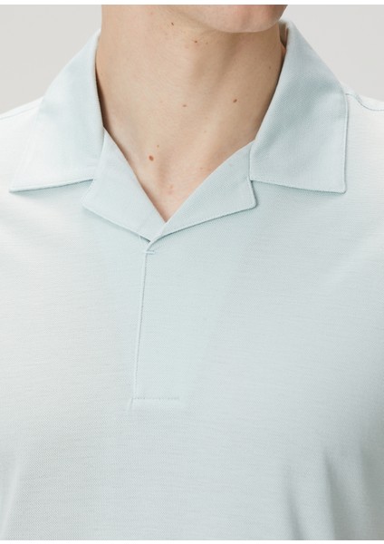Açık Mavi Polo Yaka Ipek T-Shirt indirimleri