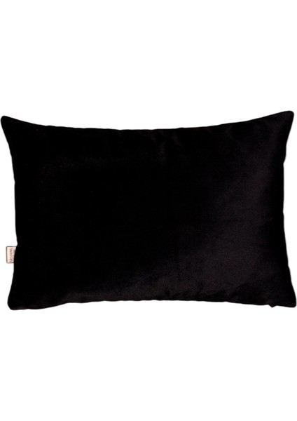 Leopar Desenli Siyah Kadife Dekoratif Kırlent Kılıfı 35 x 50 cm modelleri