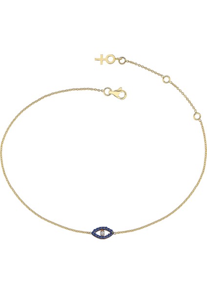 Mini Full Magic Knot Pırlantalı Safirli Bilezik