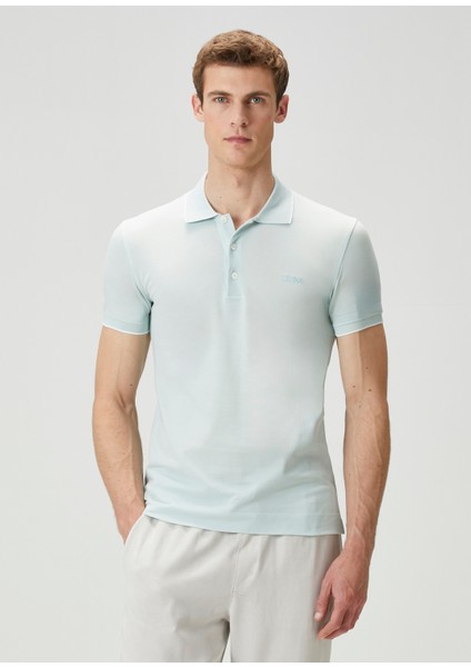 Açık Mavi Polo Yaka T-Shirt