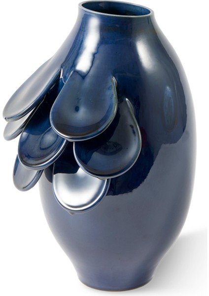 Quillie S Koyu Mavi Seramik Vazo