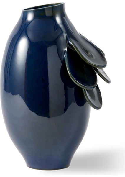 Quillie S Koyu Mavi Seramik Vazo