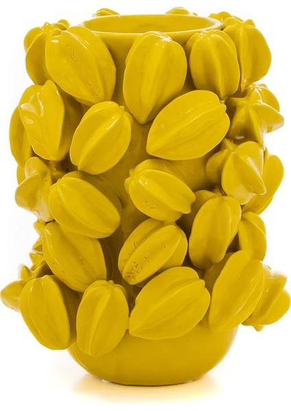 Starfruit Sarı Seramik Vazo fiyatları