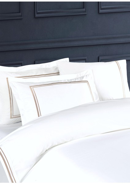 Marmi Beyaz Pamuklu Çift Kişilik Nevresim Takımı 200 x 220 cm fırsatları