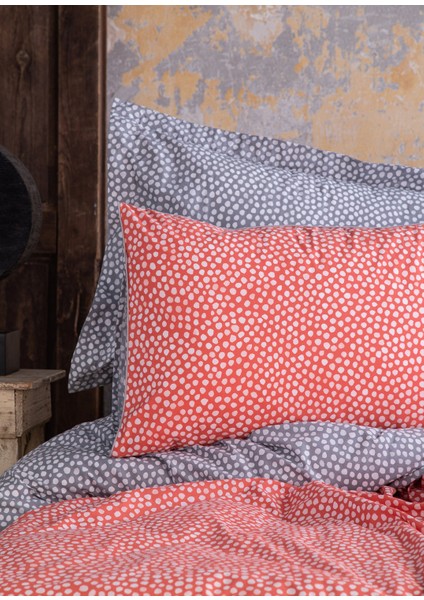 Dots Turuncu Battal Boy Nevresim Takımı 240X220 cm fırsatları