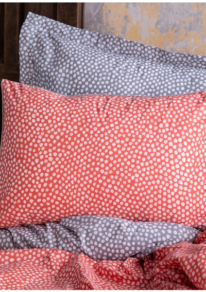 Dots Turuncu Battal Boy Nevresim Takımı 240X220 cm indirimleri