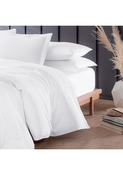 Mavi Biyeli Beyaz Pamuk Saten Çift Kişilik Nevresim Takımı 200X220 cm modelleri