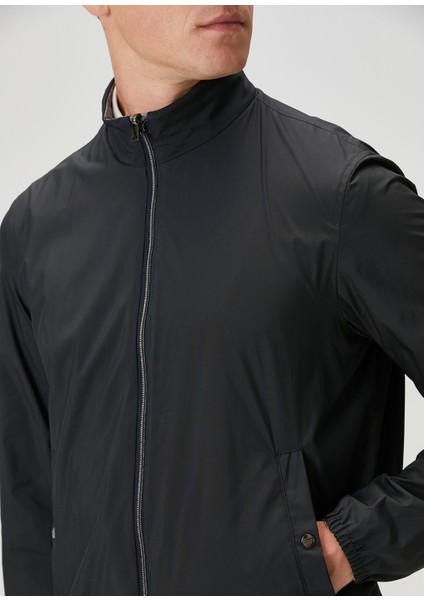 Lacivert Çift Taraflı Mont