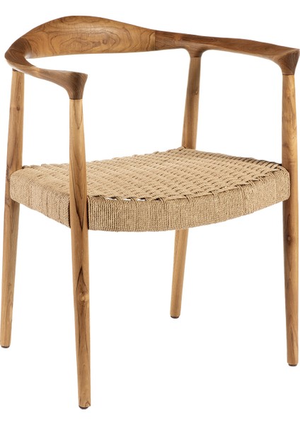 Bampton Natural Kahve Rattan Bahçe Sandalyesi