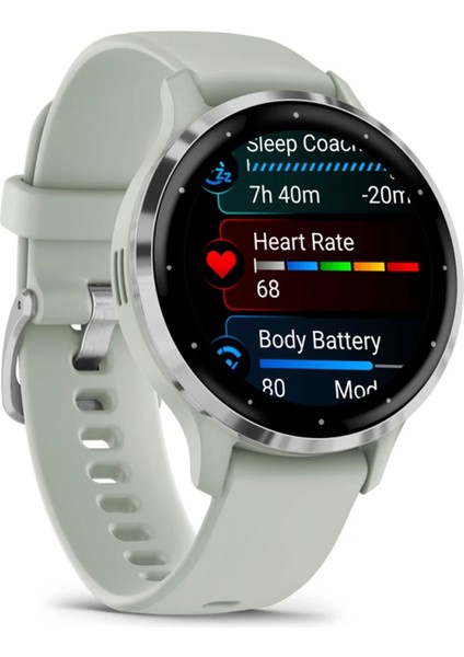 Venu 3s Gümüş Sage 41MM Gri Kayışlı Akıllı Saat modelleri