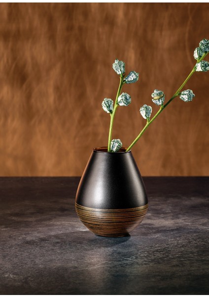 Manufacture Swirl Siyah Kristal Vazo 12 cm fırsatları