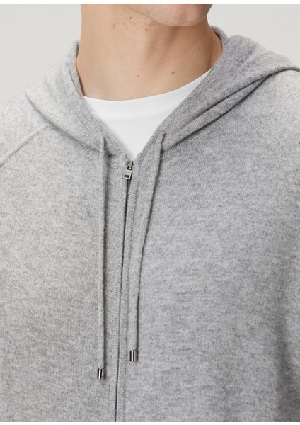 Gri Kapüşonlu Kaşmir Triko indirimleri