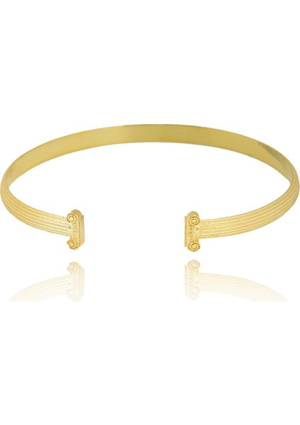 Ionic 925 Ayar Gümüş Üzeri 22 Ayar Altın Kaplama Kadın Bilezik