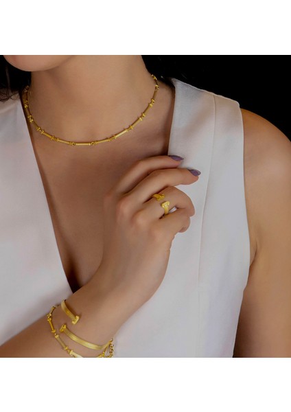 Ionic 925 Ayar Gümüş Üzeri 22 Ayar Altın Kaplama Kadın Bilezik fiyatları