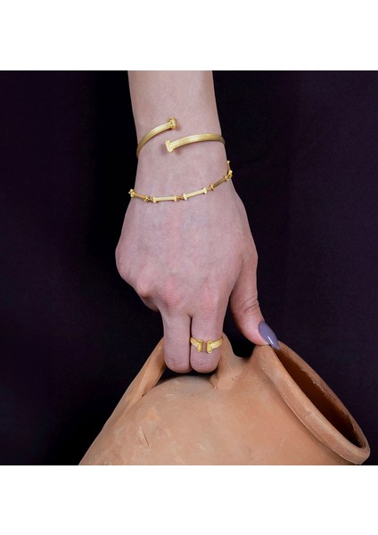 Ionic 925 Ayar Gümüş Üzeri 22 Ayar Altın Kaplama Kadın Bilezik modelleri