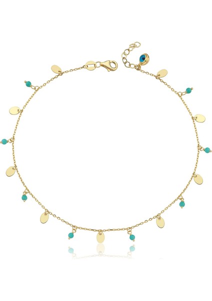 Firuze 14 Ayar Altın Kadın Halhal