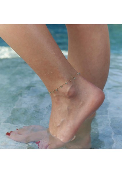 Firuze 14 Ayar Altın Kadın Halhal modelleri