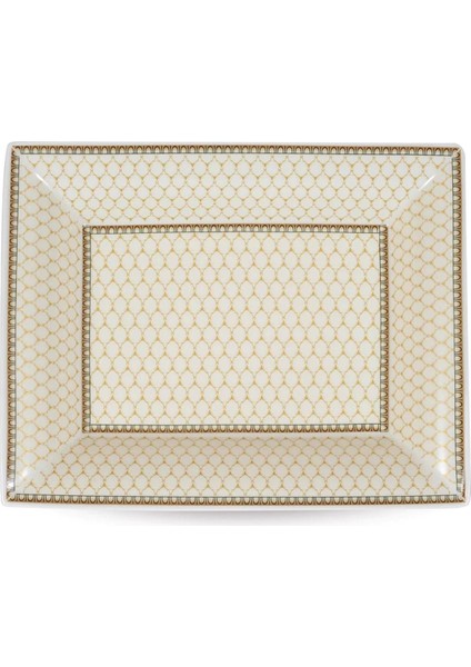 Gc Antler Trellis Ivory Trinket Tray Dekoratif Tabak