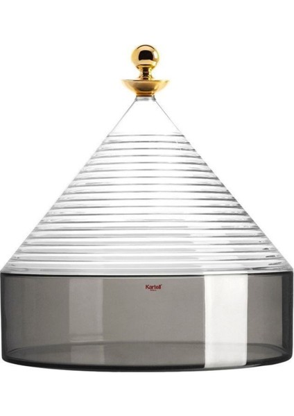 Trullo Füme Plastik Kapaklı Dekoratif Kutu 25 x 27 cm