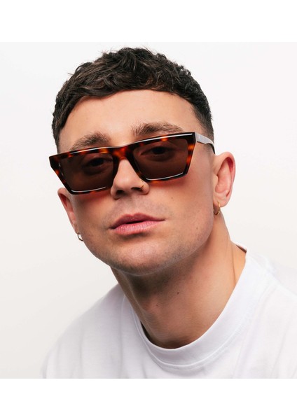 New Corey Asetat Kahve Unisex Güneş Gözlüğü fırsatları