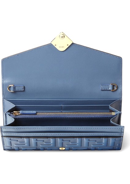 Mavi Logo Desenli Kadın Deri Cüzdan fırsatları