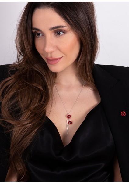 Sarmaşık Gelincik 925 Ayar Gümüş Kadın Kolye fiyatları