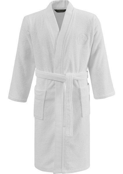 Palatine Beyaz Pamuklu Erkek Bornoz