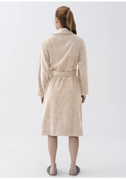 Eclair Bej Penye Pamuklu Unisex Bornoz fiyatları