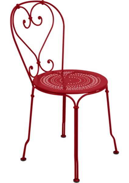 Alüminyum Kırmızı Metal Bahçe Sandalyesi