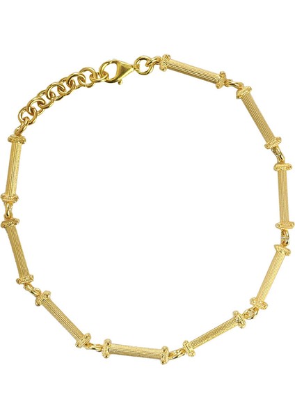 Ionic 925 Ayar Gümüş Üzeri 22 Ayar Altın Kaplama Kadın Bileklik