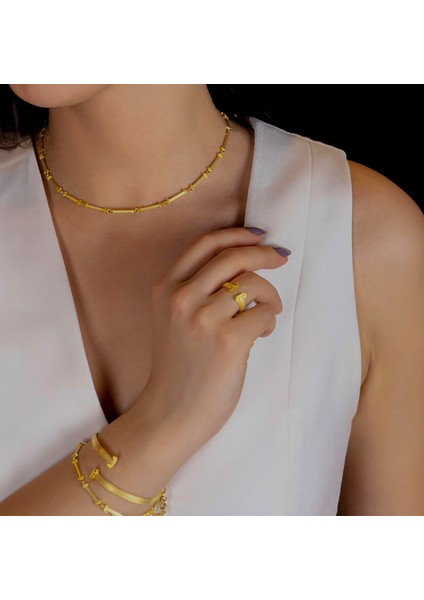 Ionic 925 Ayar Gümüş Üzeri 22 Ayar Altın Kaplama Kadın Bileklik fırsatları