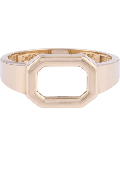 Sekizgen Sade 14 Ayar Altın Unisex Yüzük fiyatları