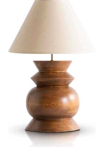 Chunky Lamp Ceviz Abajur