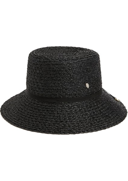 Naaima Siyah Kadın Rafya Şapka